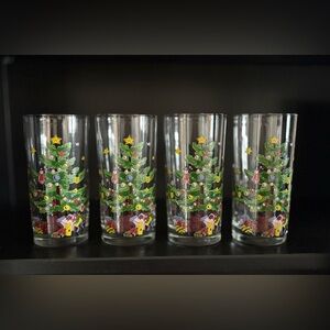 Nikko Christmas Tree 12 oz Glasses